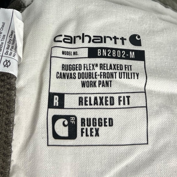 Carhartt Pants 31 X 28 (actual) BN2802-M Relaxed Canvas Double Knee Lot Of 2 - Picture 12 of 16